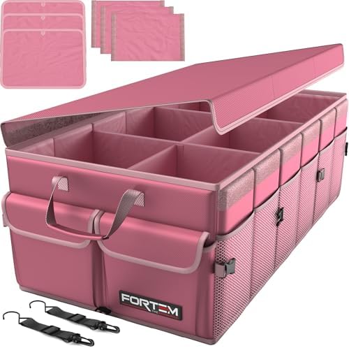 FORTEM Trunk Organizer - Foldable Car Organizer & Storage for SUVs & Trucks