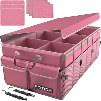 FORTEM Trunk Organizer - Foldable Car Organizer & Storage for SUVs & Trucks