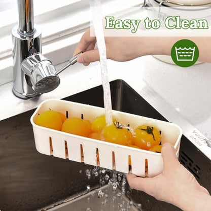 Salad Bar Containers for Fridge with Lid Handle, Fruit Storage Veggie Tray