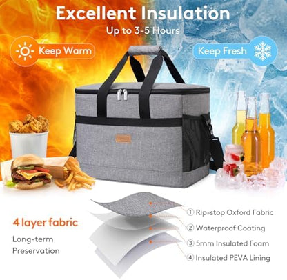 Lifewit Cooler Bag 30/50/60 Cans Collapsible, Insulated Large Lunch Bag