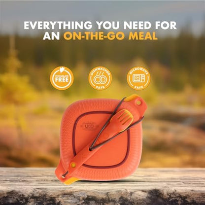 UCO Camping Mess Kit with Bowl, Plate, Collapsible Cup, and Switch Camping Spork