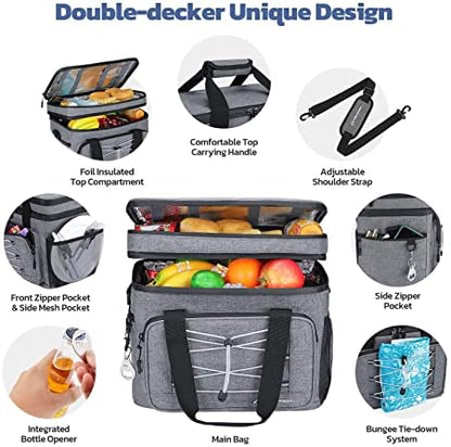 Maelstrom 24/30/60 Can Soft Cooler Bag, Double Deck Portable Ice Chest