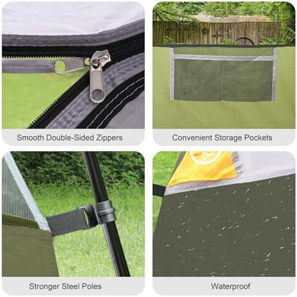 CAMPROS CP Tents for Camping 2/4/6 Person, Waterproof Windproof Dome Tent