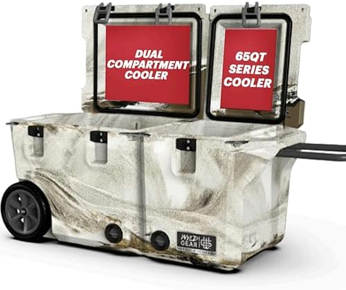 Wyld Gear 65 Quart Dual Compartment Hard Cooler with Wheels