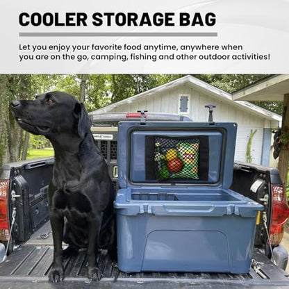 2PCS Cooler Net for Dry Storage, Fits Most Coolers, Compatible with Yeti, Coleman, Igloo, Lifetime, Pelican, Canyon, Strong & Elastic