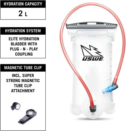 USWE MTB Hydro Hydration Pack with Hydration Bladder - Hydration Backpack for Cycling, Mountain Biking, E-MTB and Gravel Riding, Backpack with Water Bladder