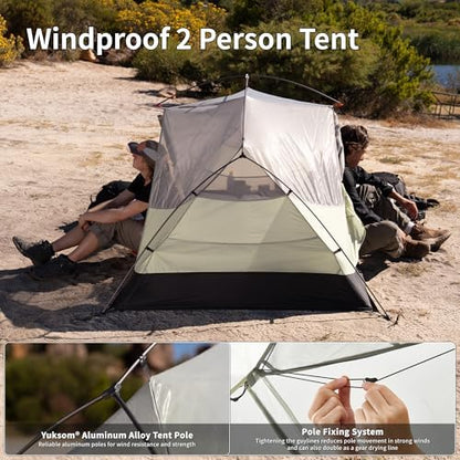 Naturehike Mongar Upgraded 1/2/3 Person Backpacking Tent,Waterproof Lightweight Camping Tent with Footprint