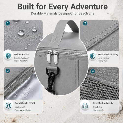 2-in-1 Cooler Insert for Bogg Bag,Cooler Organizer for Beach Rubber Tote
