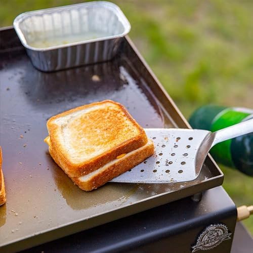 Pit Boss 2-Burner Propane Gas Portable Tabletop Griddle Grill with Soft Cover, 265-Sq. In. (18.5' L x 14.33' W) Cooking Space, 18,000 BTU, for Tailgating, Camping, and Traveling, Black