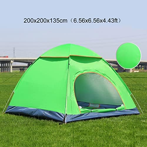 Family Dome Tent Pop-Up Tent Lightweight Tent Durable 210T Polyester Fabric Water-Resistant, UV Protection Easy Set Up for Camp Backpacking Hiking Outdoor,Green 2,L