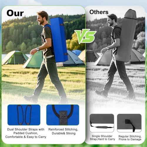 VTOY Portable Folding Camping Chair with Canopy, Outdoor Sun Shade Chair