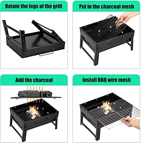 Folding Portable Barbecue Charcoal Grill