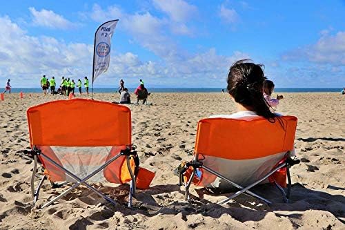 Nice C Low Beach Camping Folding Chair, River Sand Lake Chair (1P, Orange)