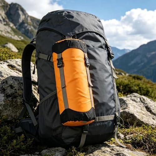 Compression Sack, Compression Stuff Sack, Water-Resistant & Ultralight Sleeping Bag Stuff Sack - Space Saving Gear for Camping, Hiking