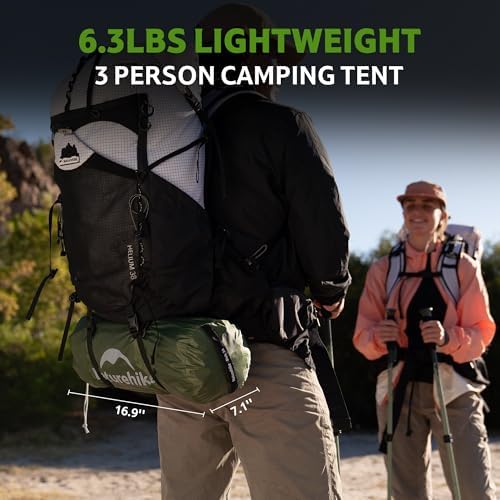 Naturehike Bleik-A 2-3 Person Camping Tent, Waterproof Double Layer Lightweight Backpacking Tents for Camping