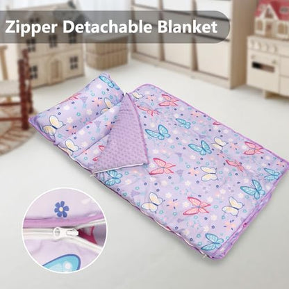 Primlect Toddler Nap Mat with Pillow, Thickened Extra Large Sleeping Bag