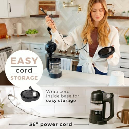 VINCI Micro Café Brewer Compact Coffee Maker for K-Cups & Grounds (Red)