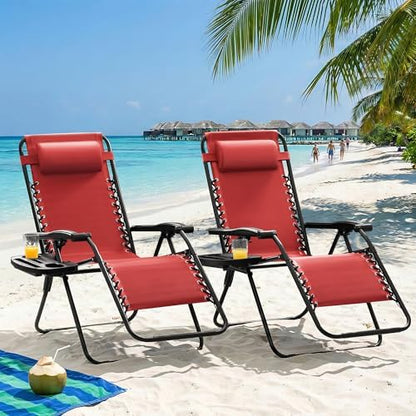 Homall Zero Gravity Chair Patio Folding Lawn Camp Reclining Lounge Chair