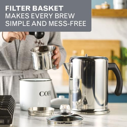 Farberware Classic Stainless Steel Yosemite 12-Cup Coffee Percolator