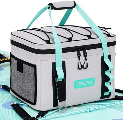 UPWELL Paddle Board Accessories, Waterproof SUP Cooler Bag with TPU Zipper, PVC Dry Bag, 42 Cans Surf Kayak Cooler