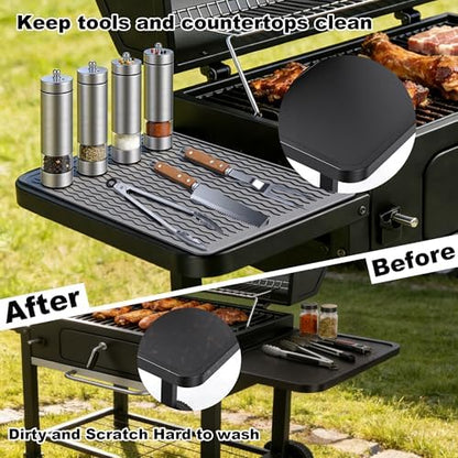 Silicone Grill Tool Mat for Blackstone Griddle,Side Shelf Spatula Mat