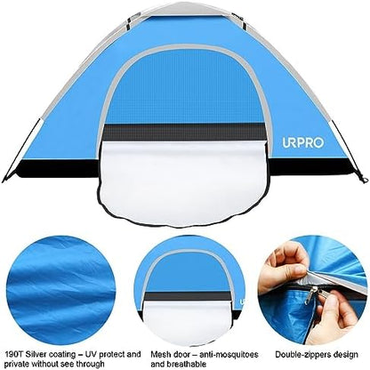 Portable Camping Tent, 2 Person Lightweight, Waterproof Windproof, UV Protection for Outdoor US