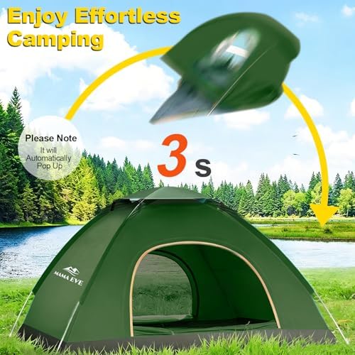 Camping Tent 2/3 Person，Portable Double Layer Outdoor Dome Tent, Waterproof Windproof Easy Setup - Suitable for Adventure, Weekend Hiking Trips