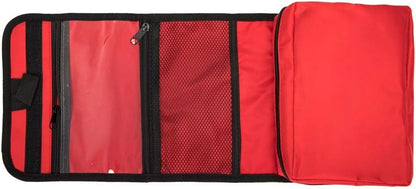 First Aid Bag Tote Empty Small First Aid Kit Bag Outdoor Travel Rescue Pouch First Responder Medicine Bag Pocket Container for Car Home Office Sport Outdoors (Red Foldable)