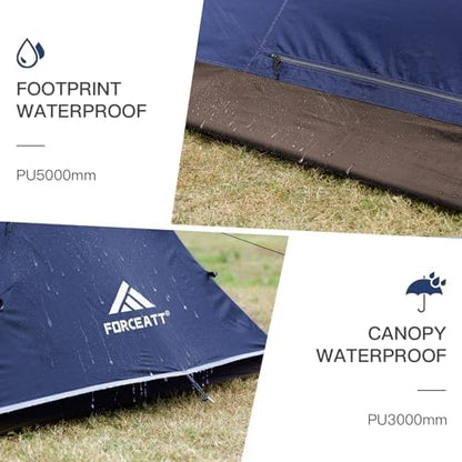Forceatt Camping Tent 2 Person, Backpacking Tent Waterproof & Windproof, Ultralight Instant Tent with Rain Fly for Camping, Hiking, Outdoor