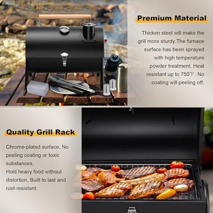 Joyfair Portable Charcoal Grill with Tools Set, Small Camping BBQ Grills