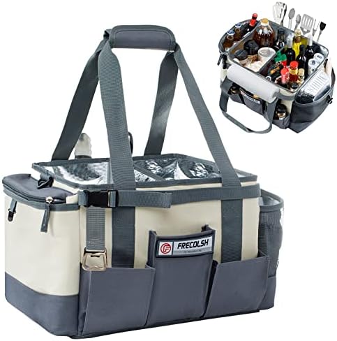 Large Grill Caddy, Tailgating Essentials Organizer for BBQ, Camping &Picnic