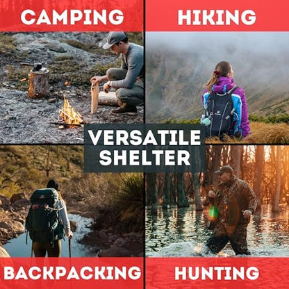 Emergency Zone Reflective & Green Survival 2 Person Tube Tents. Available in 1, 2, 3, 48 Packs. (Reflective, 2)