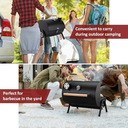 Leonyo Portable Charcoal Grill Set of 12, Tabletop Small Grill & BBQ Tools