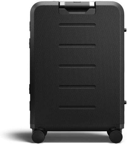 D_b_ Ramverk Pro Medium Check-In 25 Inch Hardside Luggage Extra Protection Aluminum Frame, Silent 360 Spinner Wheels, TSA Lock, Interior Laptop Compartment - Black Frame/Black