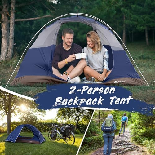 Forceatt Camping Tent 2 Person, Backpacking Tent Waterproof & Windproof, Ultralight Instant Tent with Rain Fly for Camping, Hiking, Outdoor