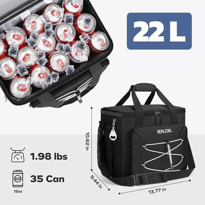 RealCool 35/45 Can Collapsible Soft Cooler Bag, Leakproof Ice Chest