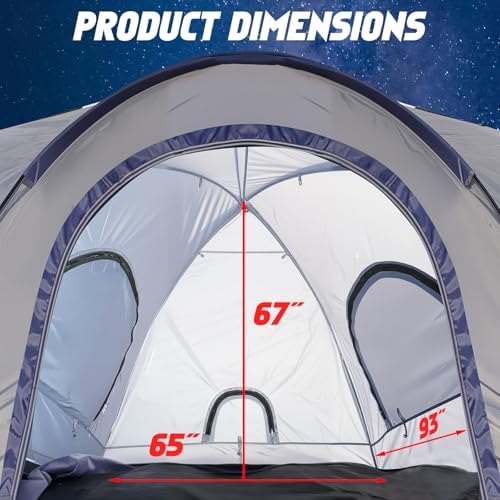 Pickup Truck Tent with Awning Shade & Rainfly for Water Protection