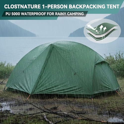 Clostnature 1/2 Person Lightweight Backpacking Tent Large Headroom Space