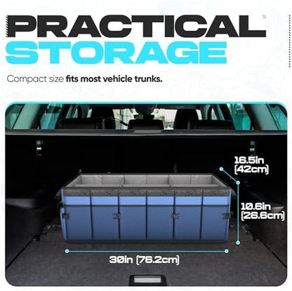 FORTEM Trunk Organizer - Foldable Car Organizer with Cooler for SUV, Trucks