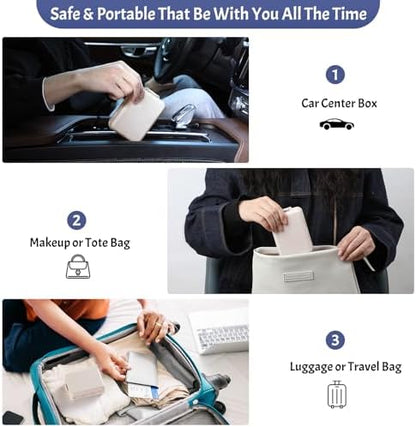 Foldable Portable 7 Day Pill Organizer 2 Times a Day, AM PM Weekly Pill Box