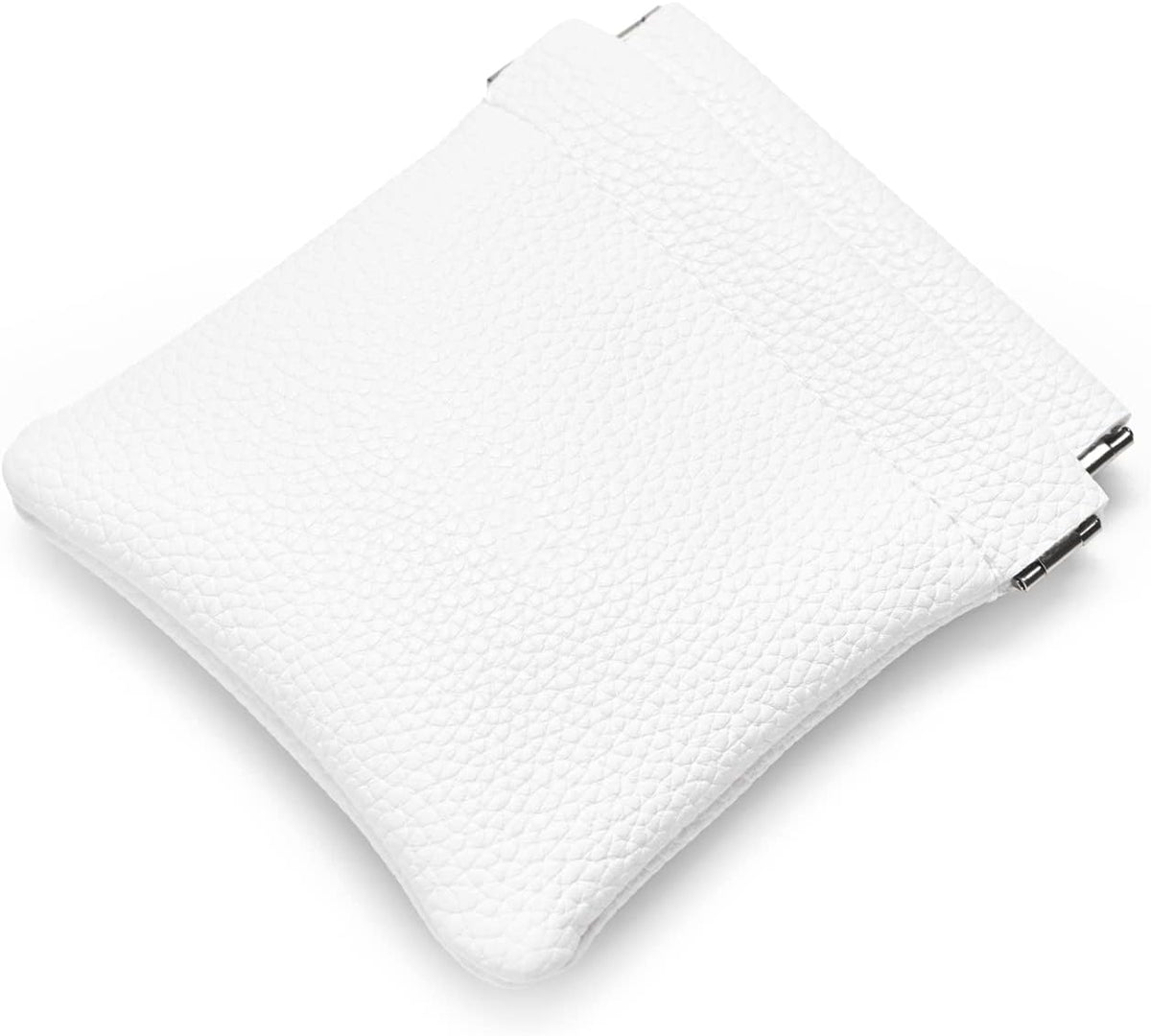PU Leather Jewelry Travel Bag Leather Jewelry Pouch Christmas,Wedding Party Favor Gift Bag (L, White)