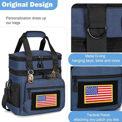 GLENKEY Tactical Lunch Box Men Expandable Insulated Leakproof Cooler Bag
