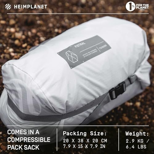 HEIMPLANET Original |FISTRAL V2, 1-2 Person Tent | Inflatable Camping Tent | Outer Tent and Tent Floor - 5000mm | No Tent Poles Required | Supports 1% for The Planet