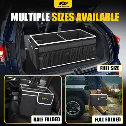 MIKKUPPA Trunk Organizer with Lid - 65L Collapsible Car Organizer