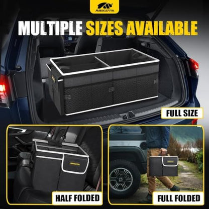 MIKKUPPA Trunk Organizer with Lid - 65L Collapsible Car Organizer