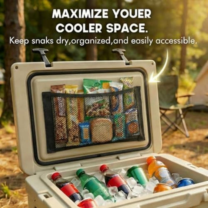 Dry Storage Cooler Lid Net Organizer Fits YETI, Igloo & Coleman