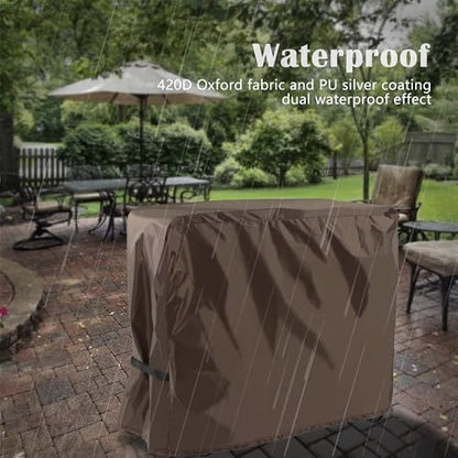 Cooler Cart Cover for 80-100 Qt Patio Rolling Ice Cart,36"Lx19.5"Wx31.5"H