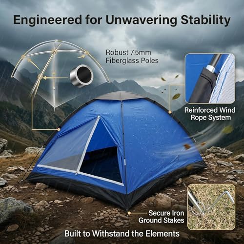 XL Camping Tent 1/2 Person Small Tents Lightweight Waterproof Adult