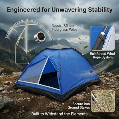 XL Camping Tent 1/2 Person Small Tents Lightweight Waterproof Adult
