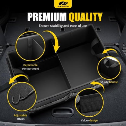 MIKKUPPA Trunk Organizer with Lid - 65L Collapsible Car Organizer, Black